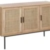 Rattan 3 Door Sideboard Light Wood PASCO -Furniture Store undef src sa picid 804045 type whitesh image