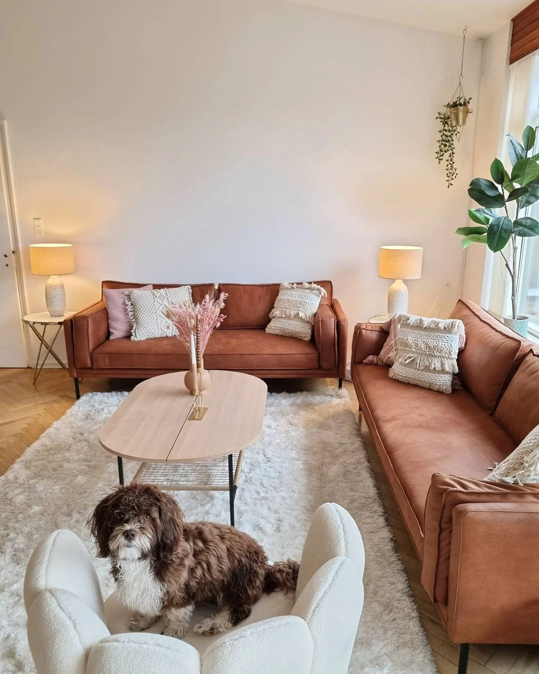 Side Table White With Silver MERIDIAN II - Image 4