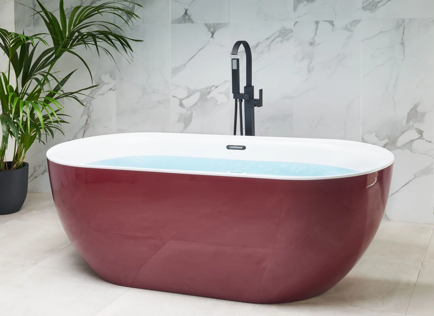 Freestanding Bath 1700 X 800 Mm Red CARRERA - Image 2