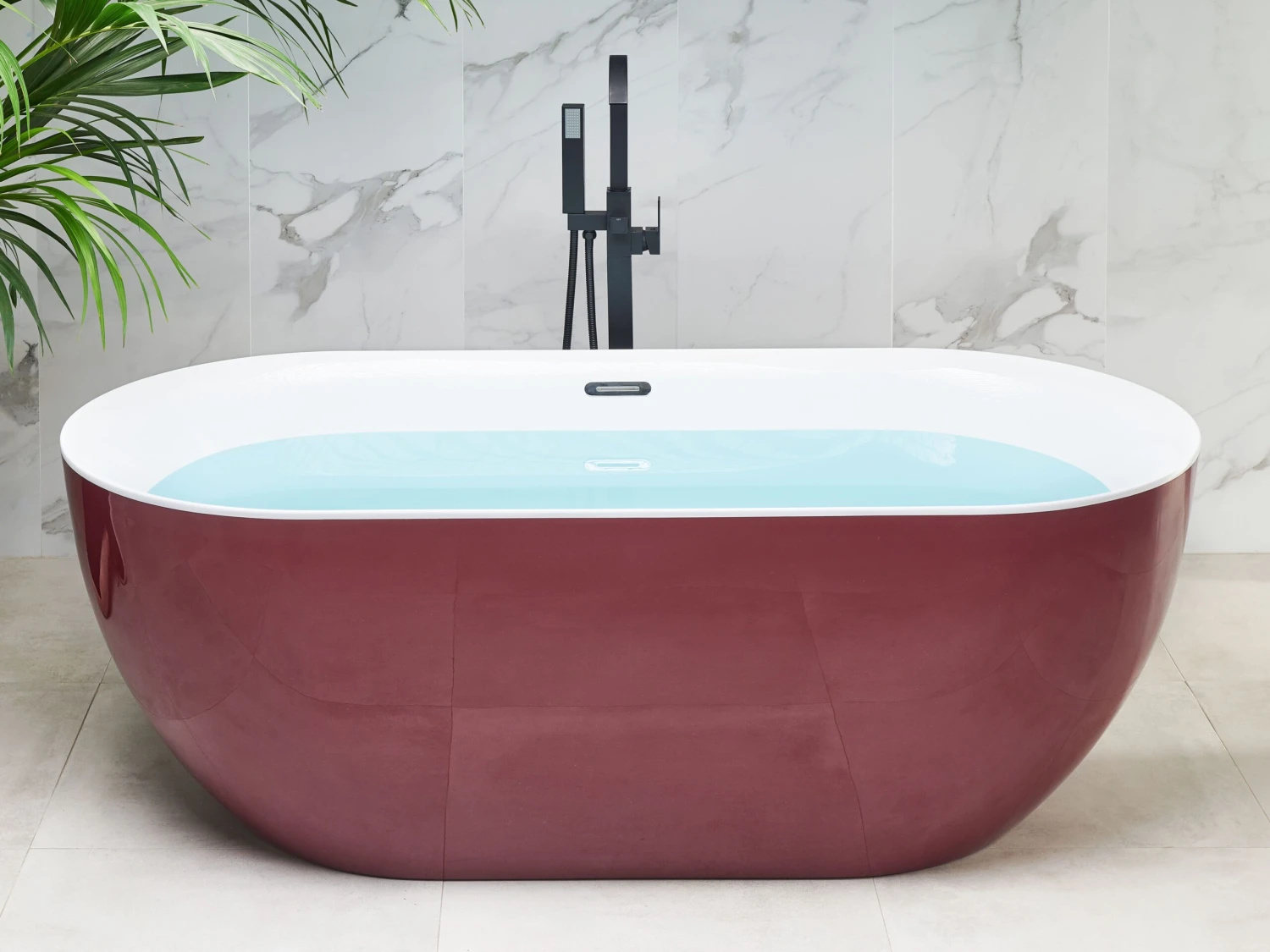 Freestanding Bath 1700 X 800 Mm Red CARRERA - Image 3