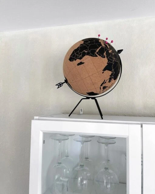 Decorative Globe Cork 35 Cm Brown BATTUTA - Image 3