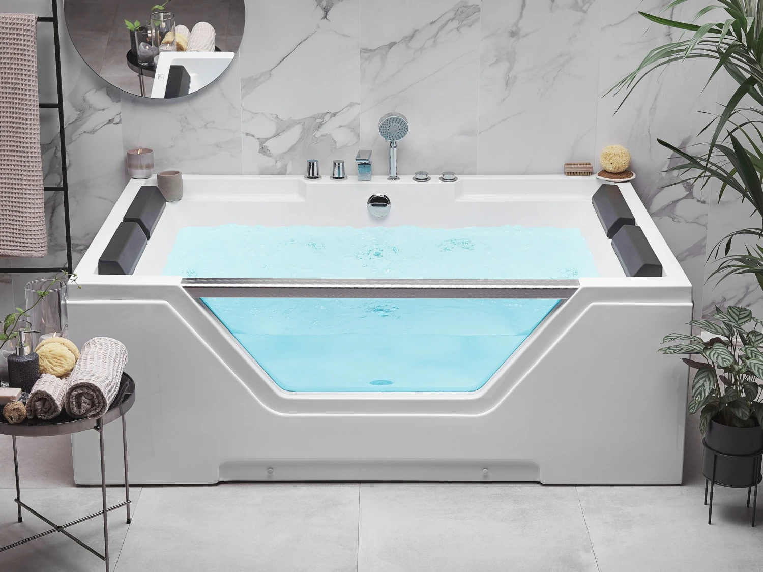 Whirlpool Bath 1700 X 1200 Mm White HUARAZ - Image 2