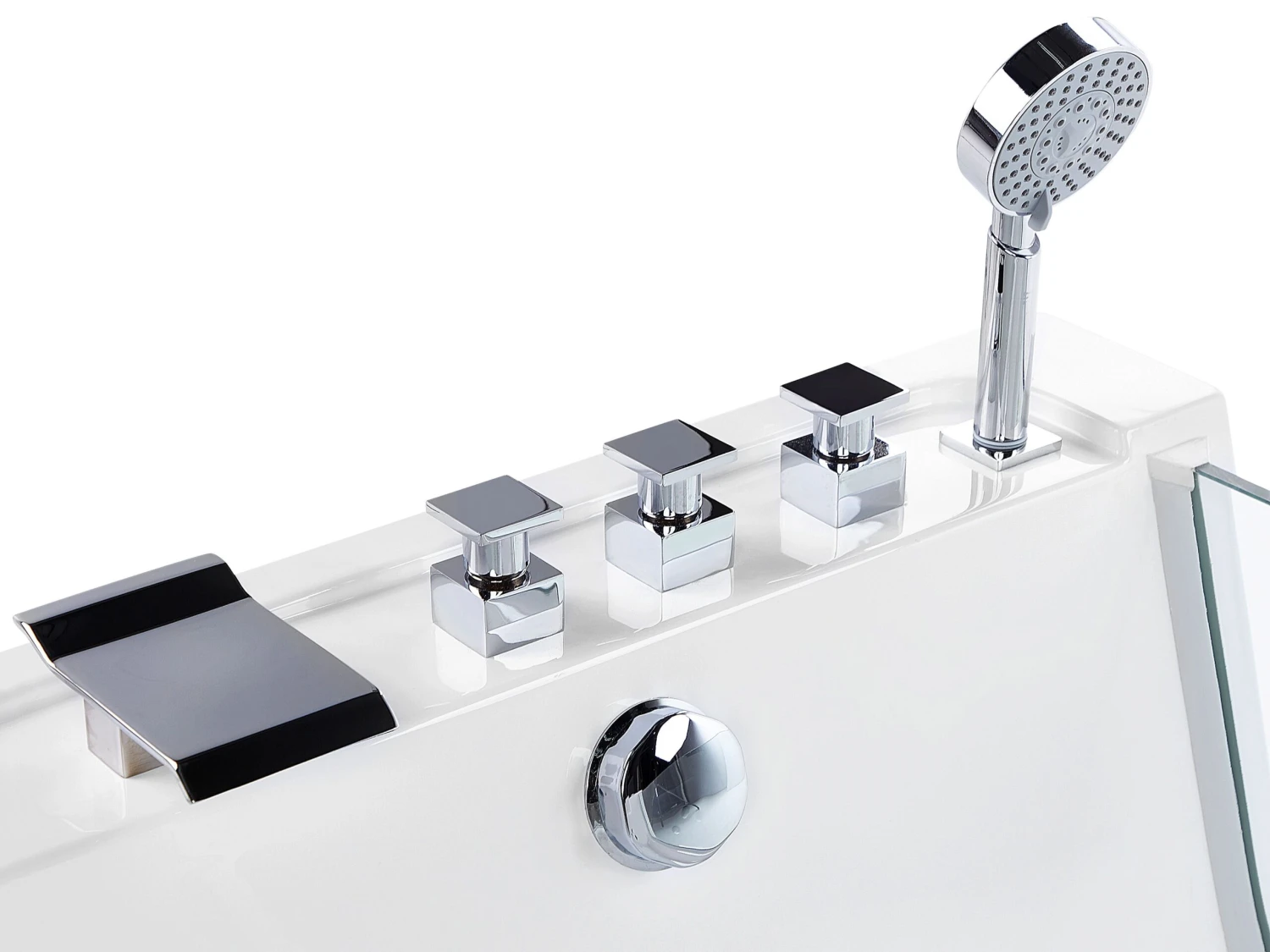 Freestanding Whirlpool Bath 1700 X 800 Mm White OYON - Image 8