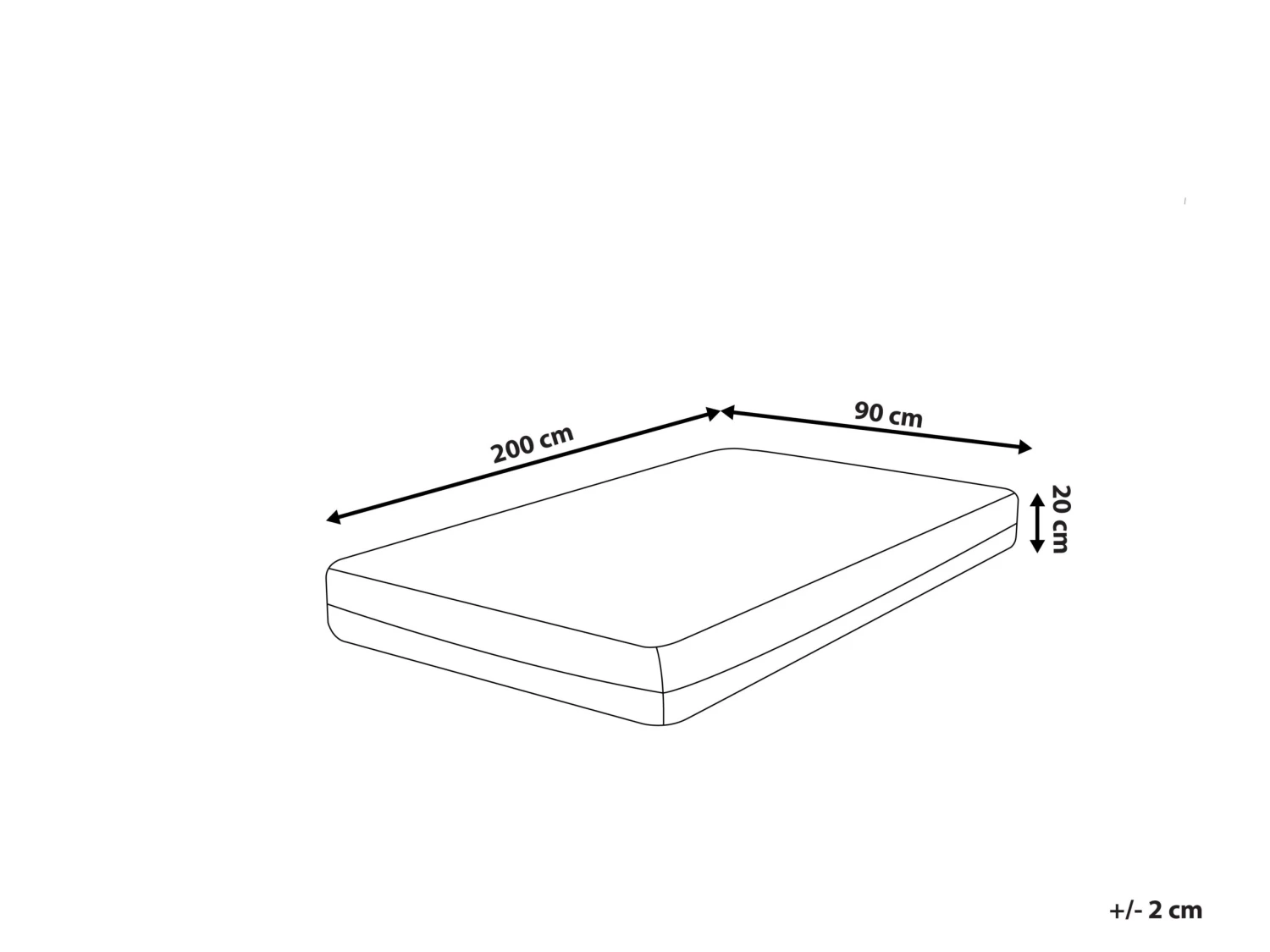 Memory Foam Mattress With Removable Cover GLEE Various Sizes - Image 8