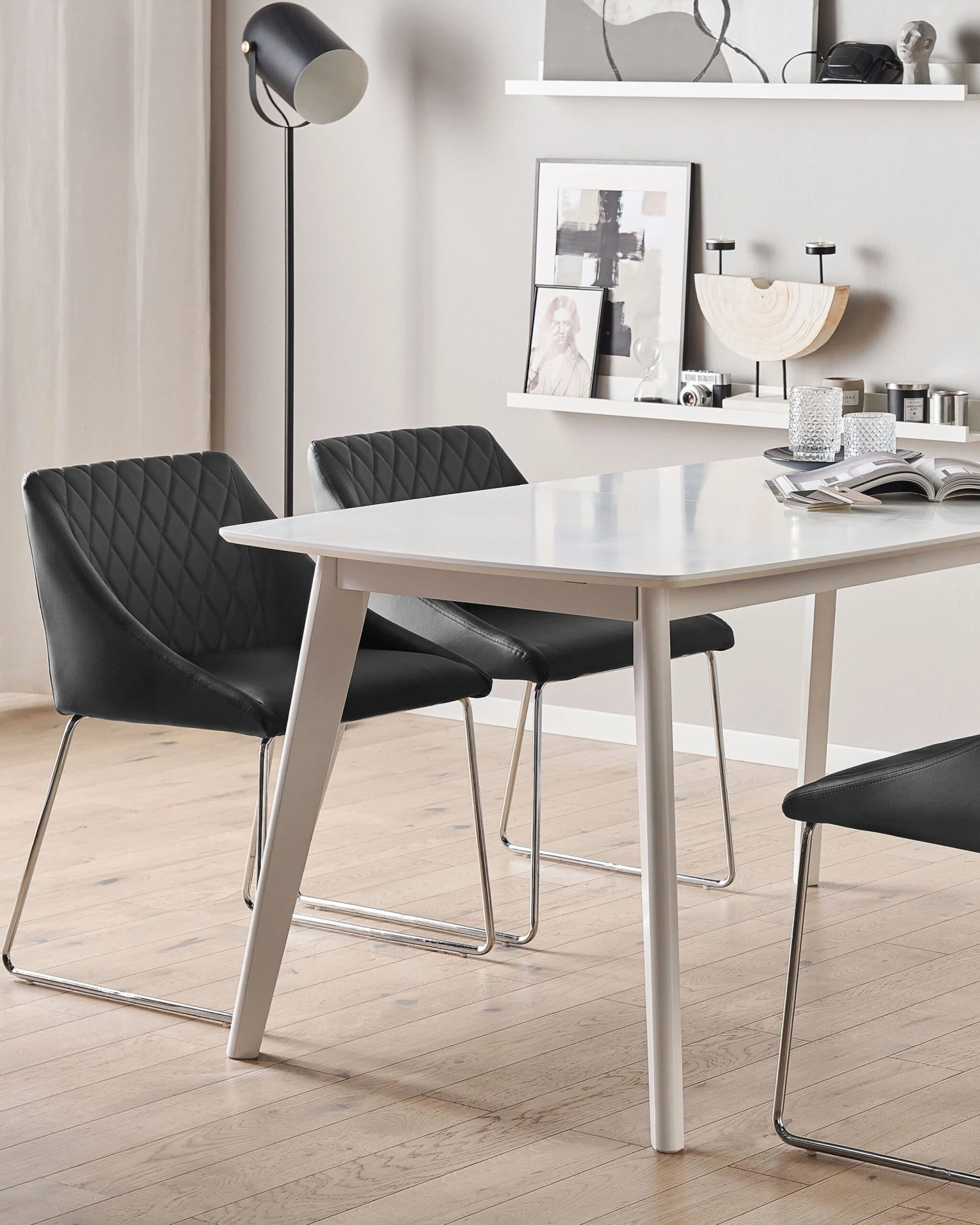 Set Of 2 Dining Chairs Faux Leather Black ARCATA - Image 2