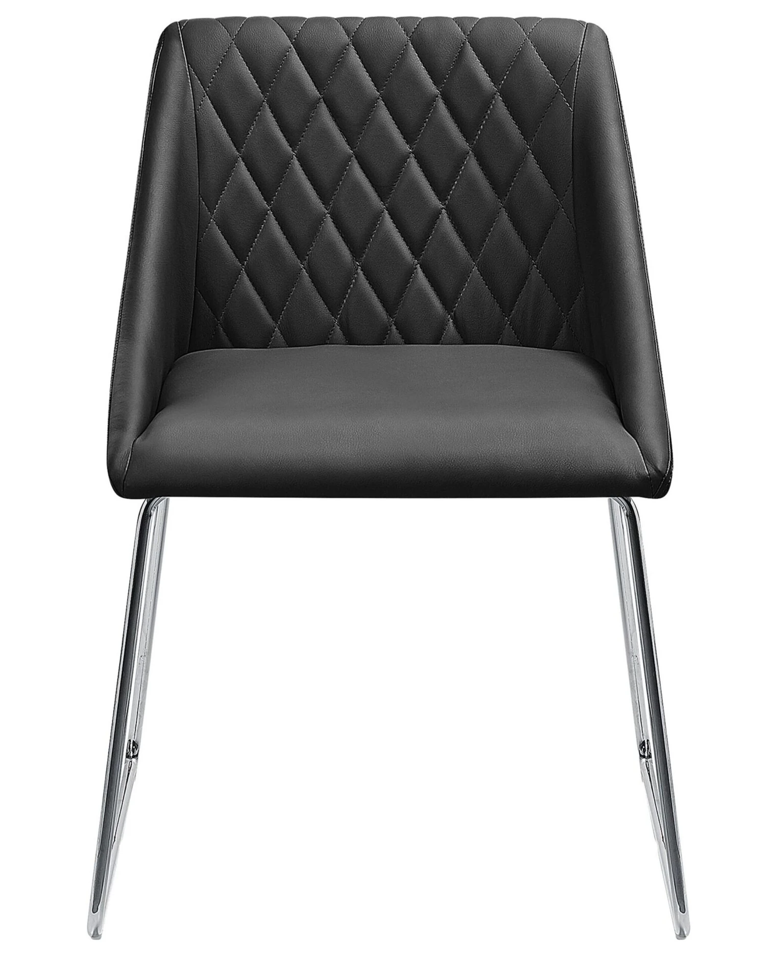 Set Of 2 Dining Chairs Faux Leather Black ARCATA - Image 5