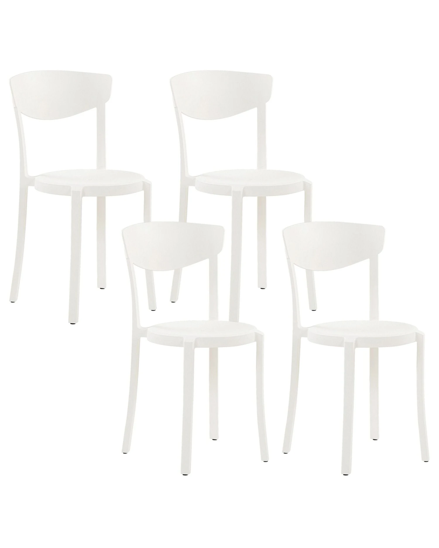 Set Of 4 Dining Chairs White VIESTE