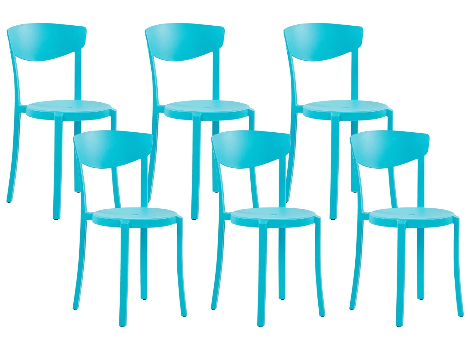 Set Of 6 Dining Chairs Blue VIESTE