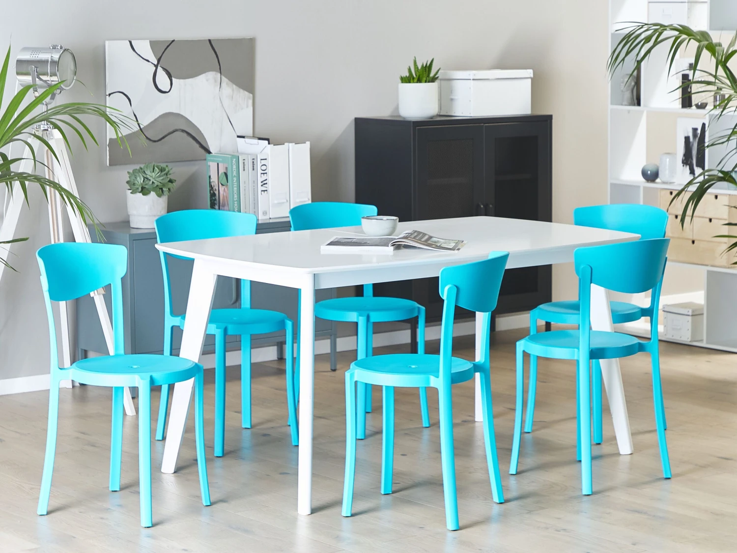 Set Of 6 Dining Chairs Blue VIESTE - Image 3