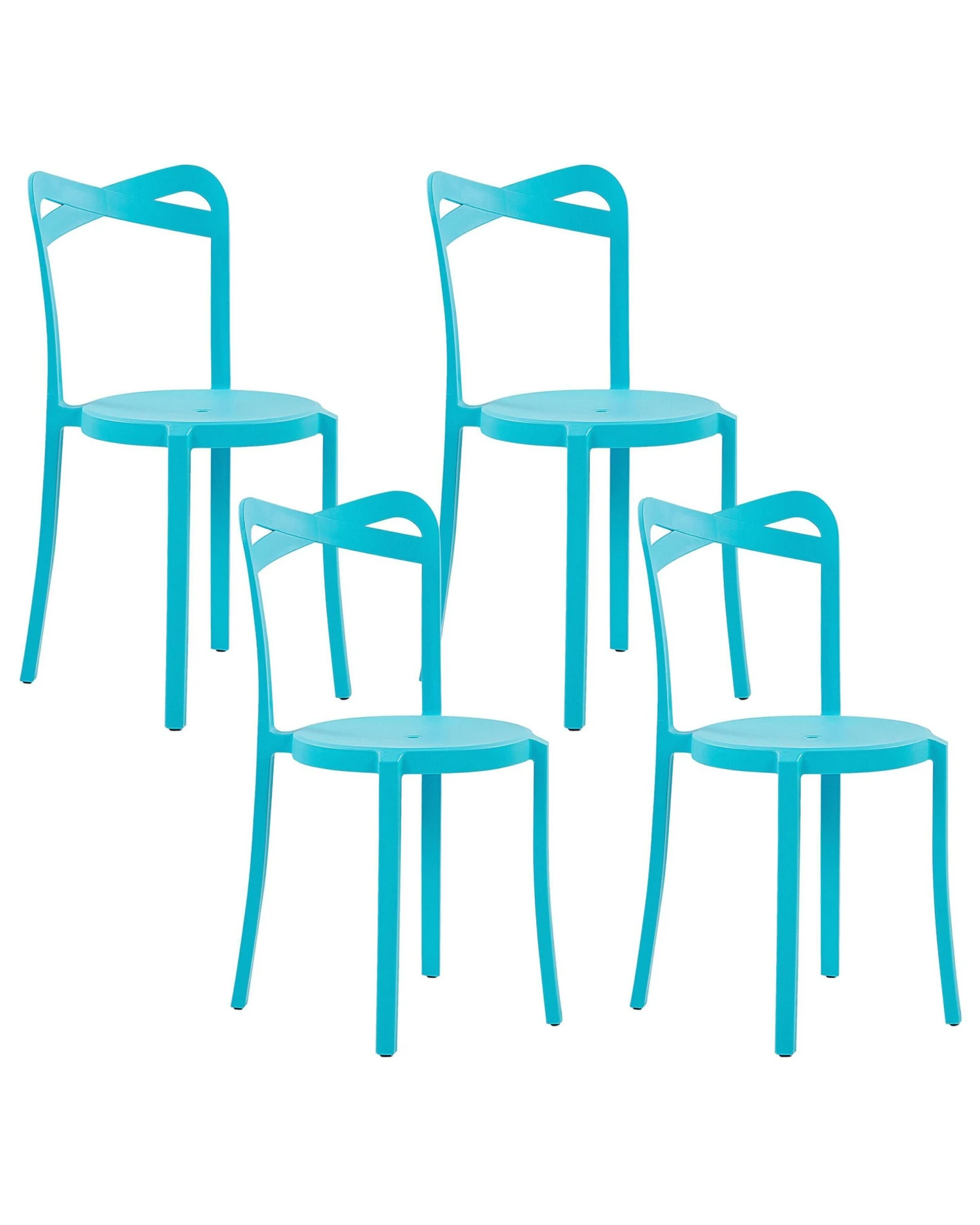 Set Of 4 Dining Chairs Blue CAMOGLI