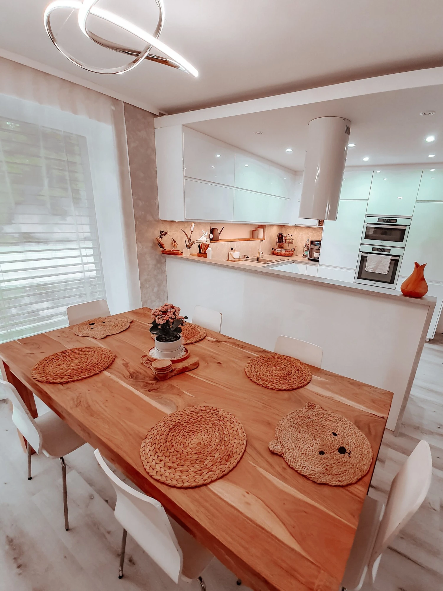 Acacia Dining Table Light Wood TESA Various Sizes - Image 3