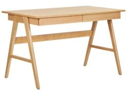 2 Drawer Home Office Desk 120 X 70 Cm Light Wood SHESLAY