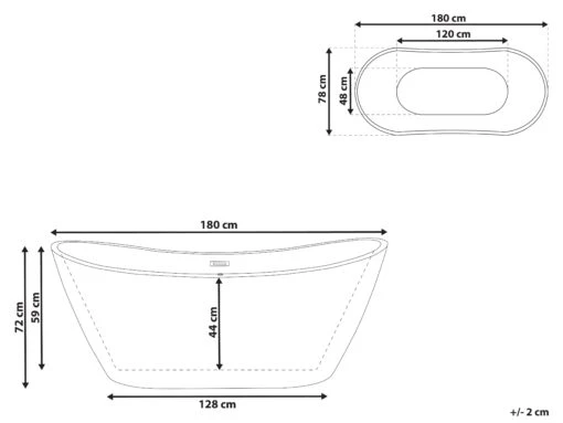 Freestanding Bath White ANTIGUA Various Sizes - Image 9