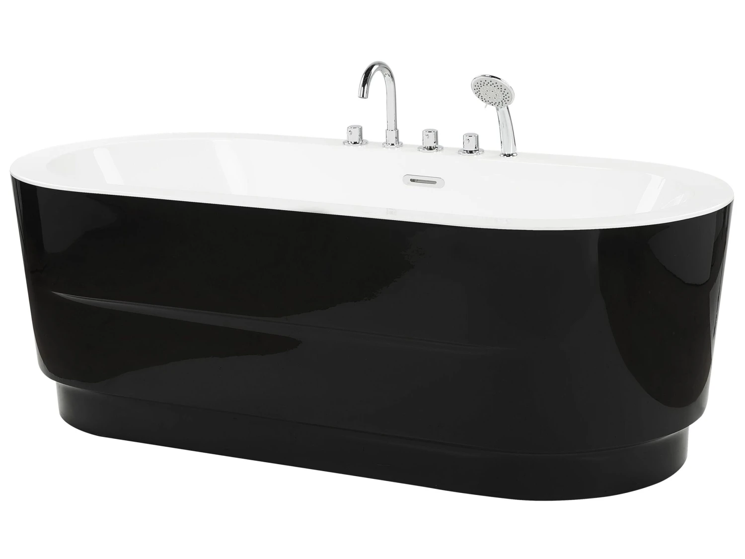 Freestanding Bath With Fixtures 1700 X 800 Mm Black EMPRESA - Image 5