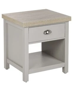 1 Drawer Bedside Table Grey CLIO