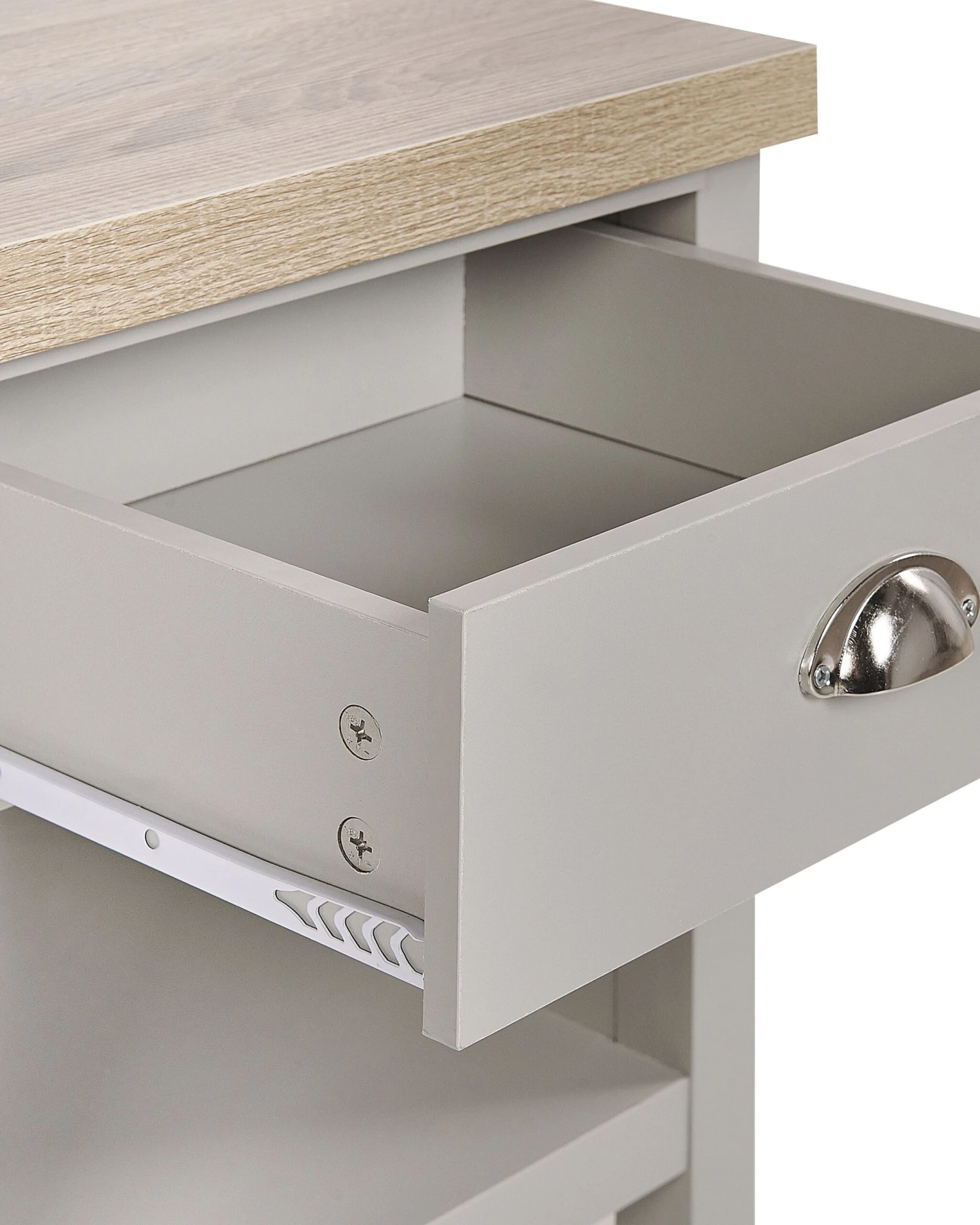 1 Drawer Bedside Table Grey CLIO - Image 6