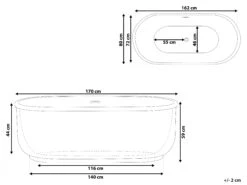 Freestanding Bath 1700 X 800 Mm Black PINEL -Furniture Store undef src sa picid 812576 type whitesh image