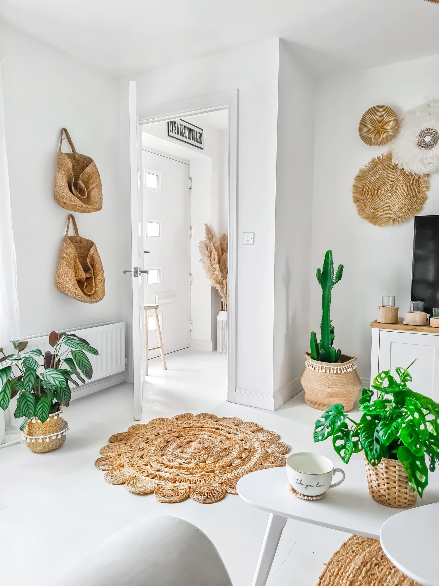 Set Of 2 Jute Baskets Sand Beige KAELLA - Image 6