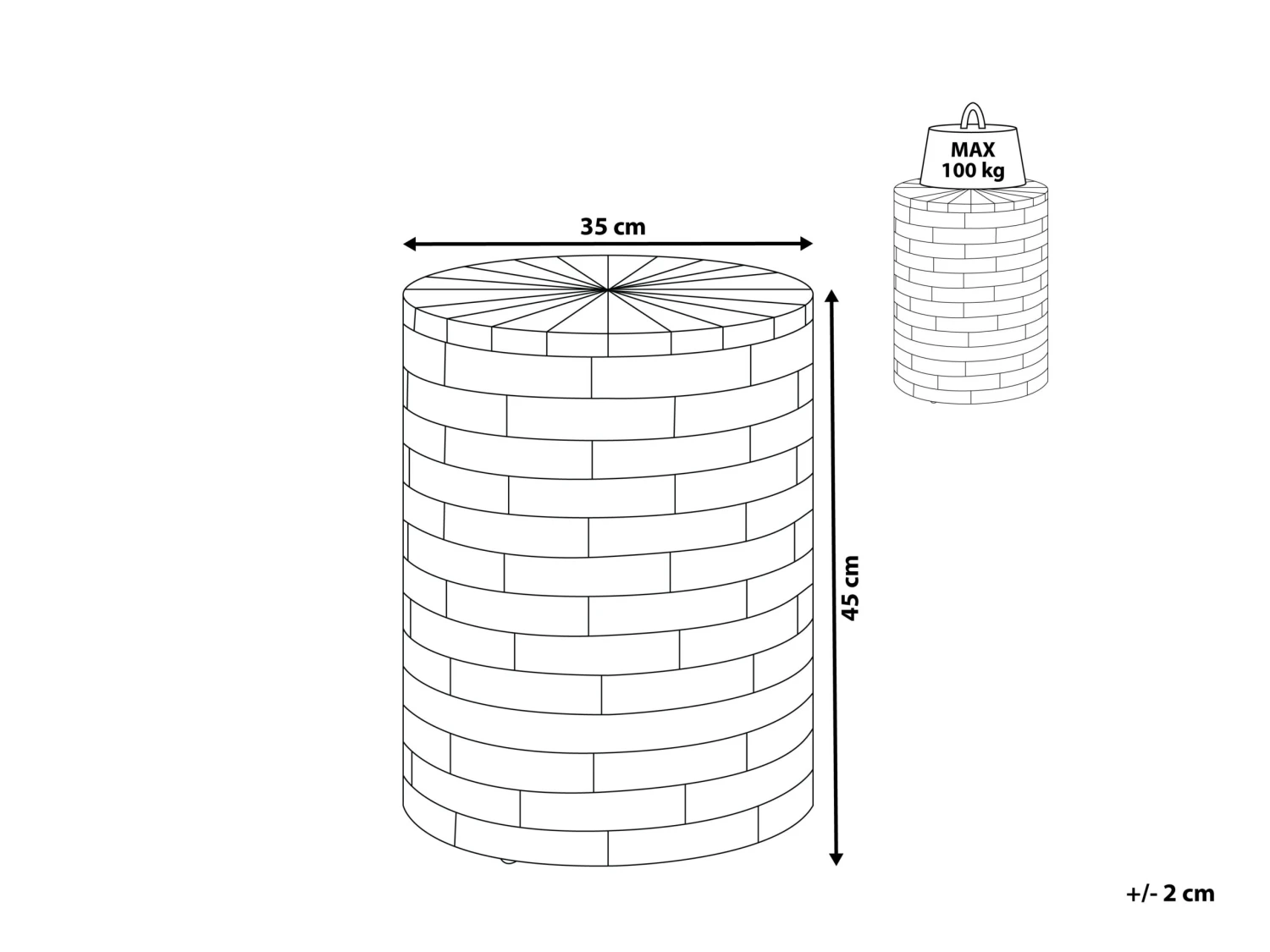 Teak Wood Side Table BRANT - Image 7