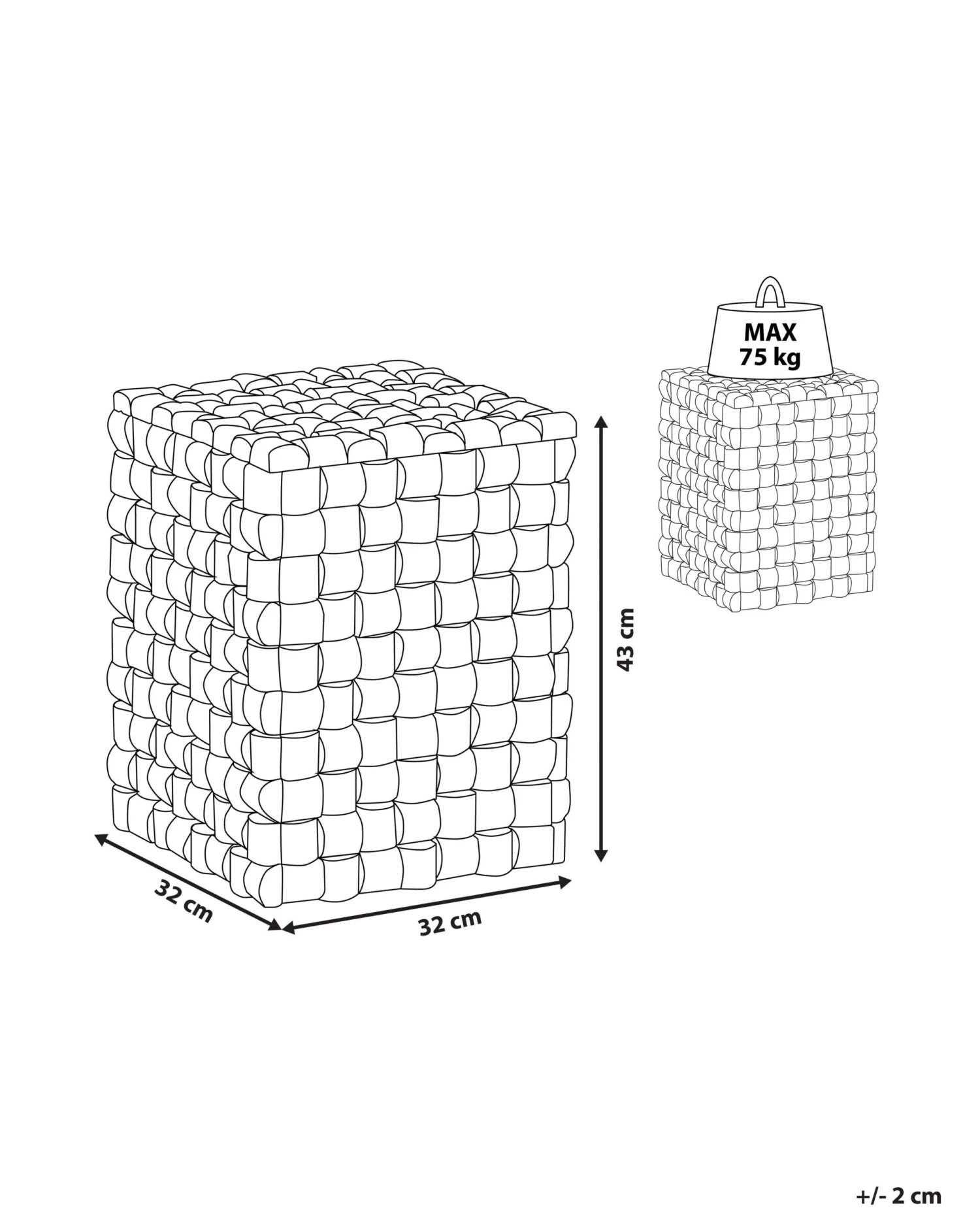 Bedside Table Light Wood CAJEME - Image 7