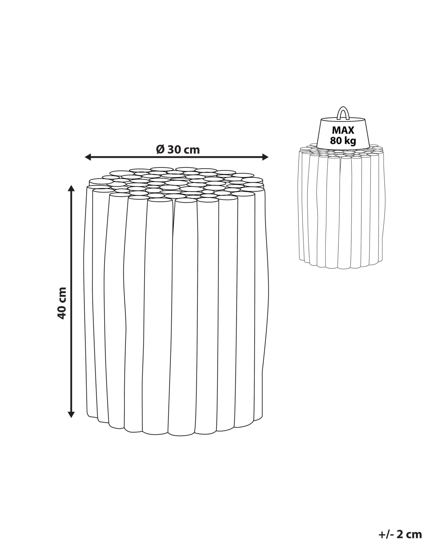 Bedside Table Black ALTATA - Image 6