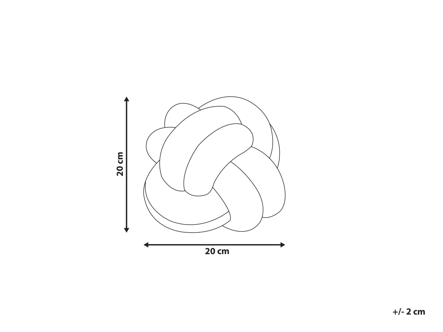 Knot Cushion With Glitter 20 X 20 Cm Grey MALNI - Image 5