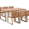 6 Seater Acacia Wood Garden Dining Set With Taupe Cushions SASSARI -Furniture Store undef src sa picid 815777 type whitesh image