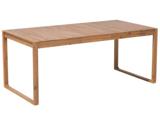 6 Seater Acacia Wood Garden Dining Set With Taupe Cushions SASSARI - Image 5