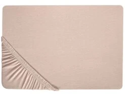 Cotton Fitted Sheet Beige HOFUF Various Sizes