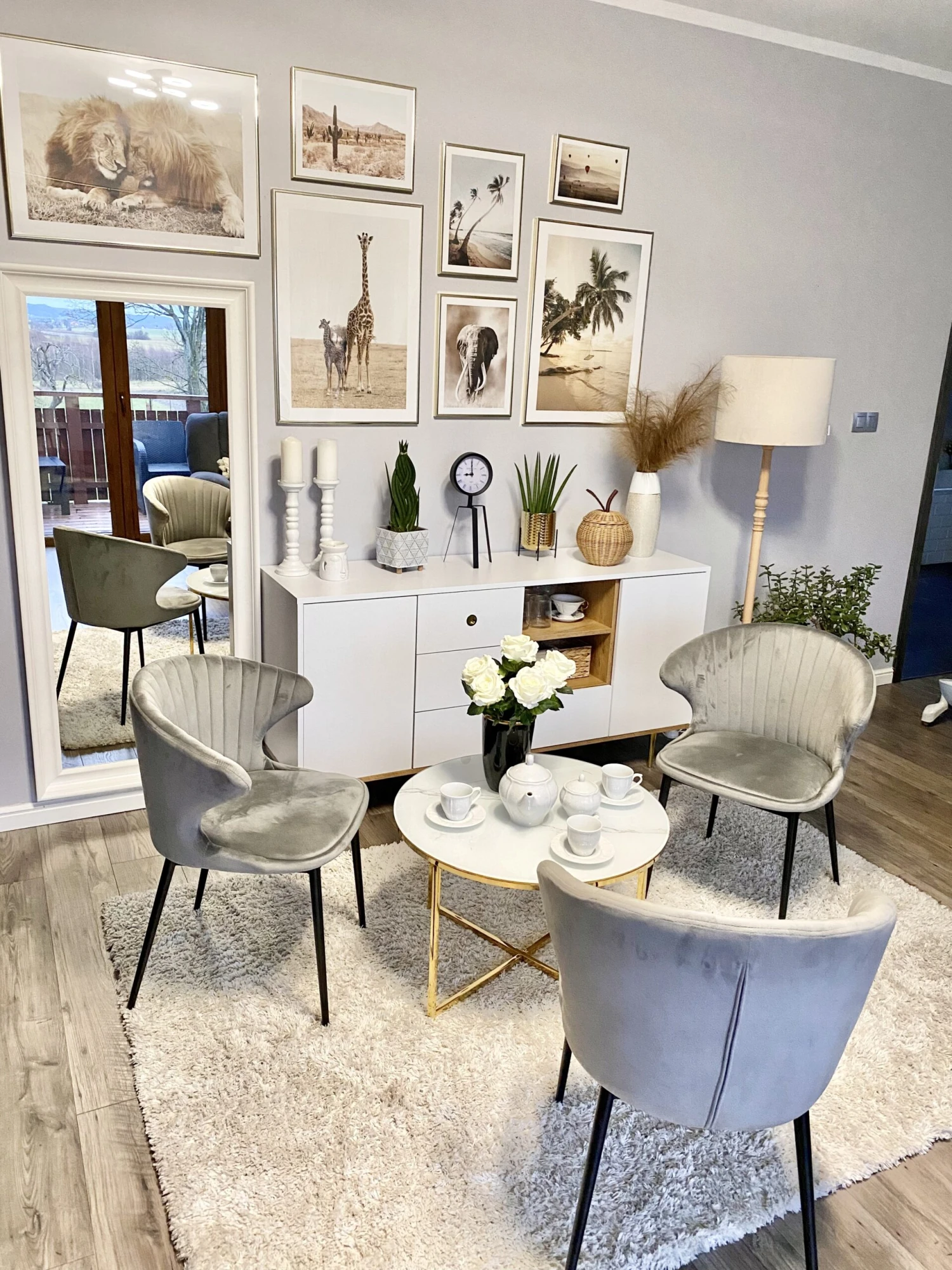 Coffee Table Marble Effect White With Gold QUINCY - Image 5