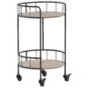 Round Metal Kitchen Trolley Light Wood With Black HIKO -Furniture Store undef src sa picid 817985 type whitesh image
