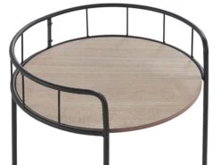 Round Metal Kitchen Trolley Light Wood With Black HIKO -Furniture Store undef src sa picid 817988 type whitesh image
