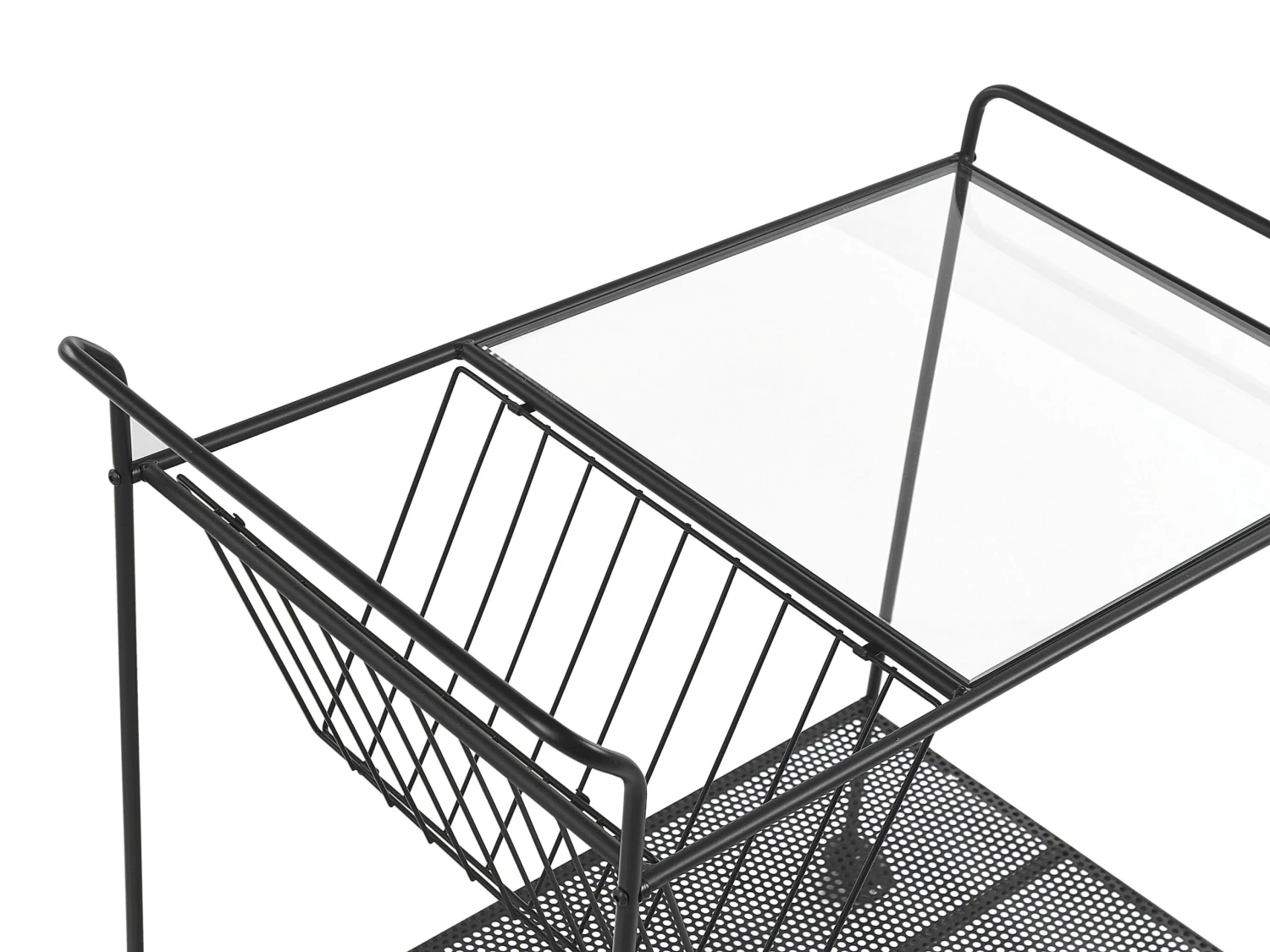 Metal Kitchen Trolley Black ALAMO - Image 4