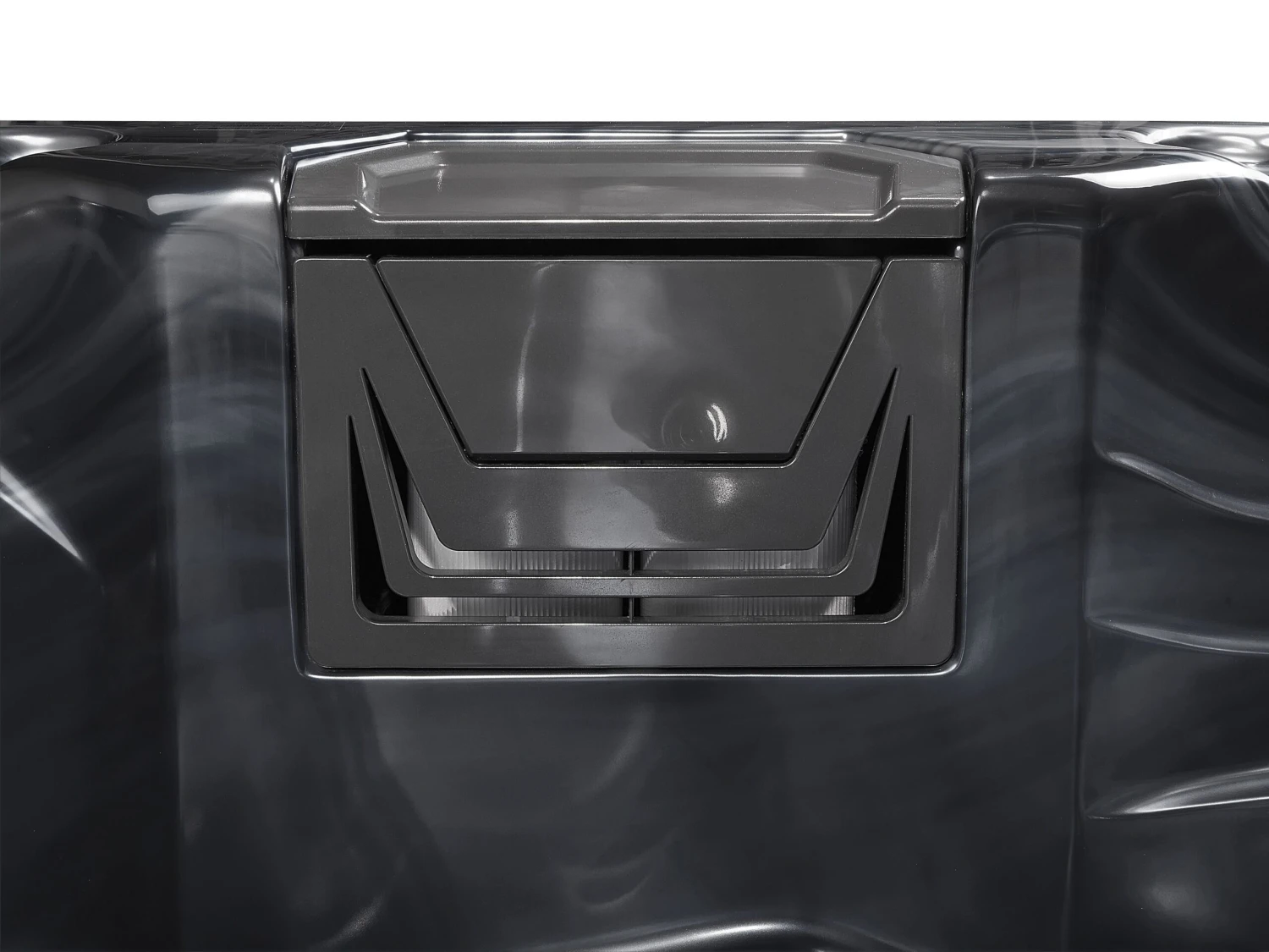 Square Hot Tub With LED Grey LASTARRIA - Image 9