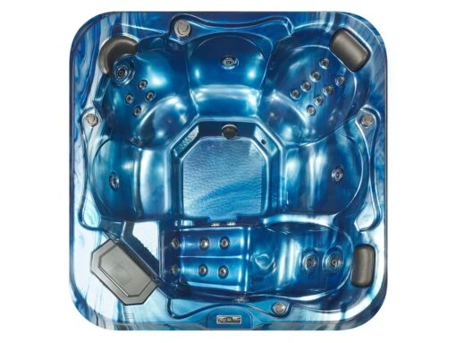Square Hot Tub With LED Blue TULAROSA - Image 5