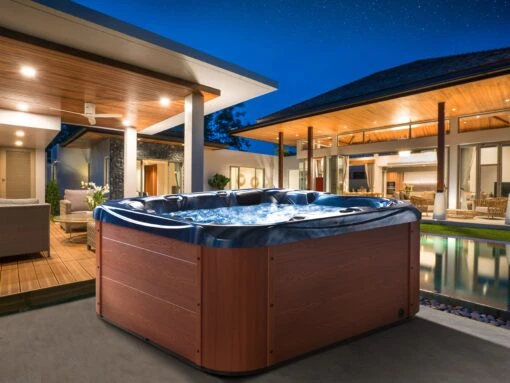 Square Hot Tub With LED Blue LASTARRIA - Image 2