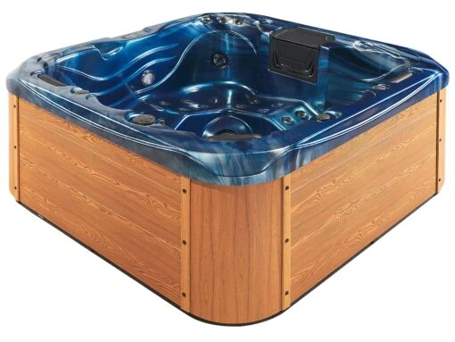 Square Hot Tub With LED Blue LASTARRIA - Image 6