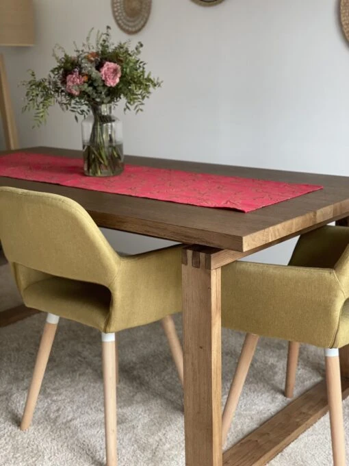 Set Of 2 Fabric Dining Chairs Yellow CHICAGO - Image 6