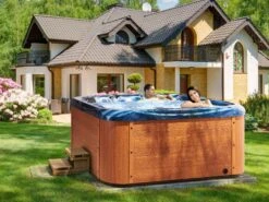 Square Hot Tub With LED Blue LASTARRIA -Furniture Store undef src sa picid 820448 type whitesh image