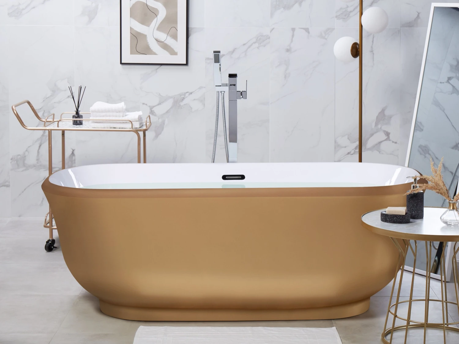 Freestanding Bath 1700 X 770 Mm Gold TESORO - Image 2