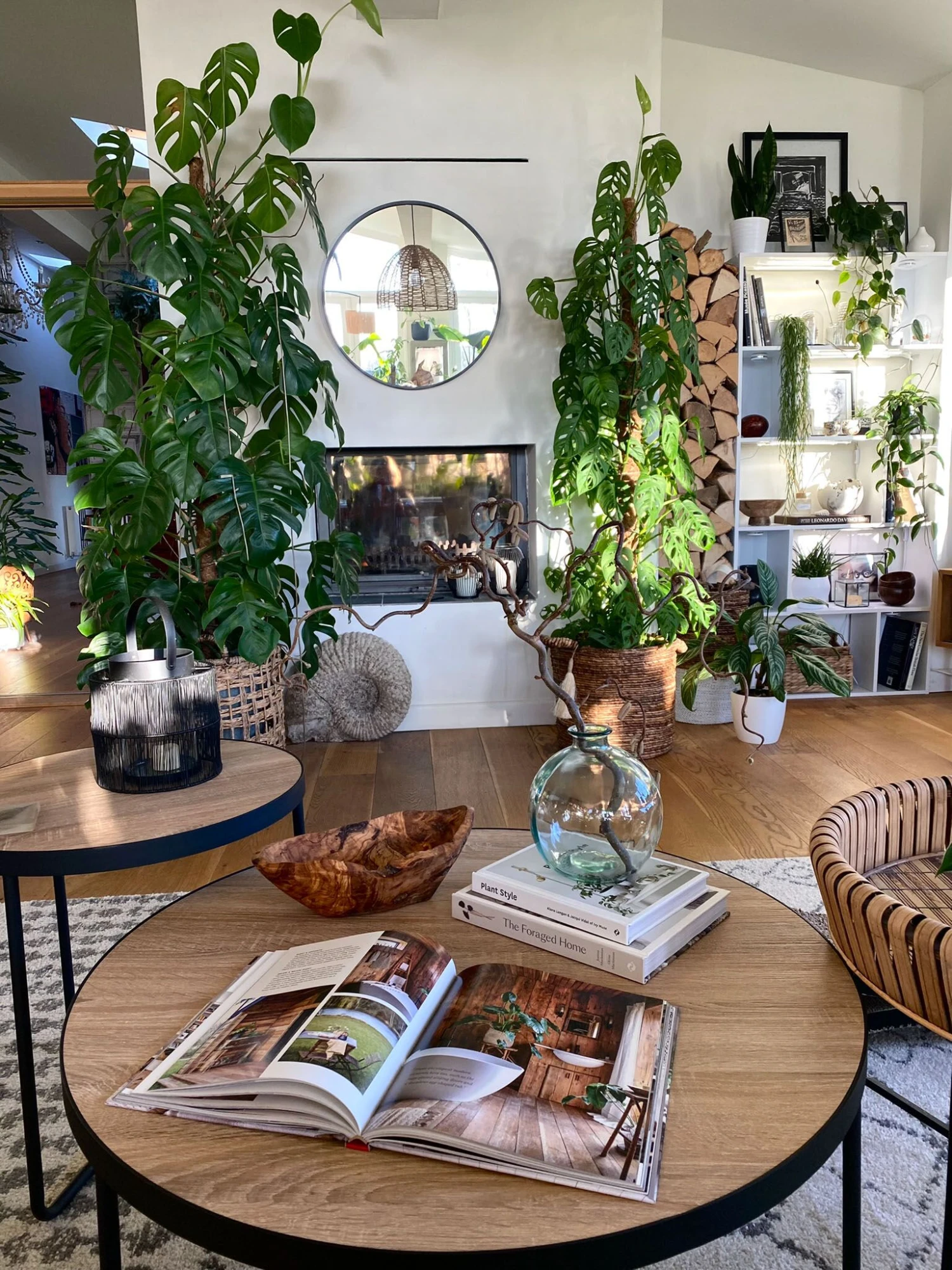Set Of 2 Coffee Tables Light Wood With Black MELODY Big And Medium - Image 4
