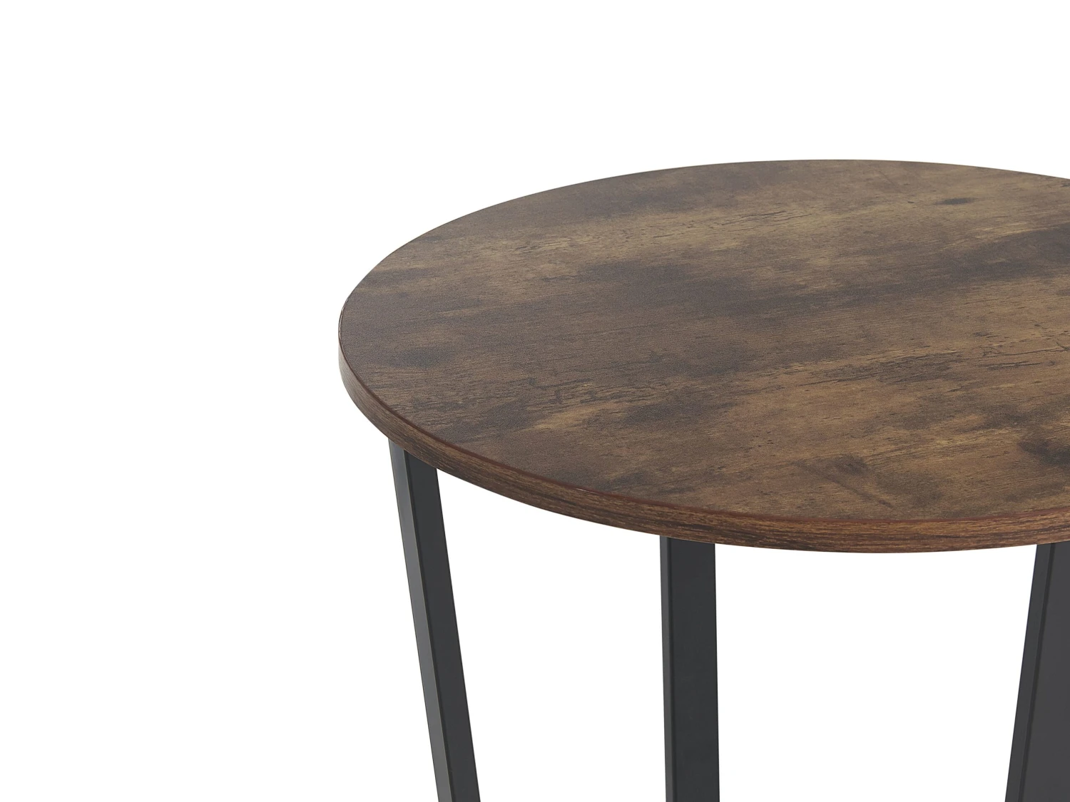 Side Table Dark Wood With Black ORICK - Image 3