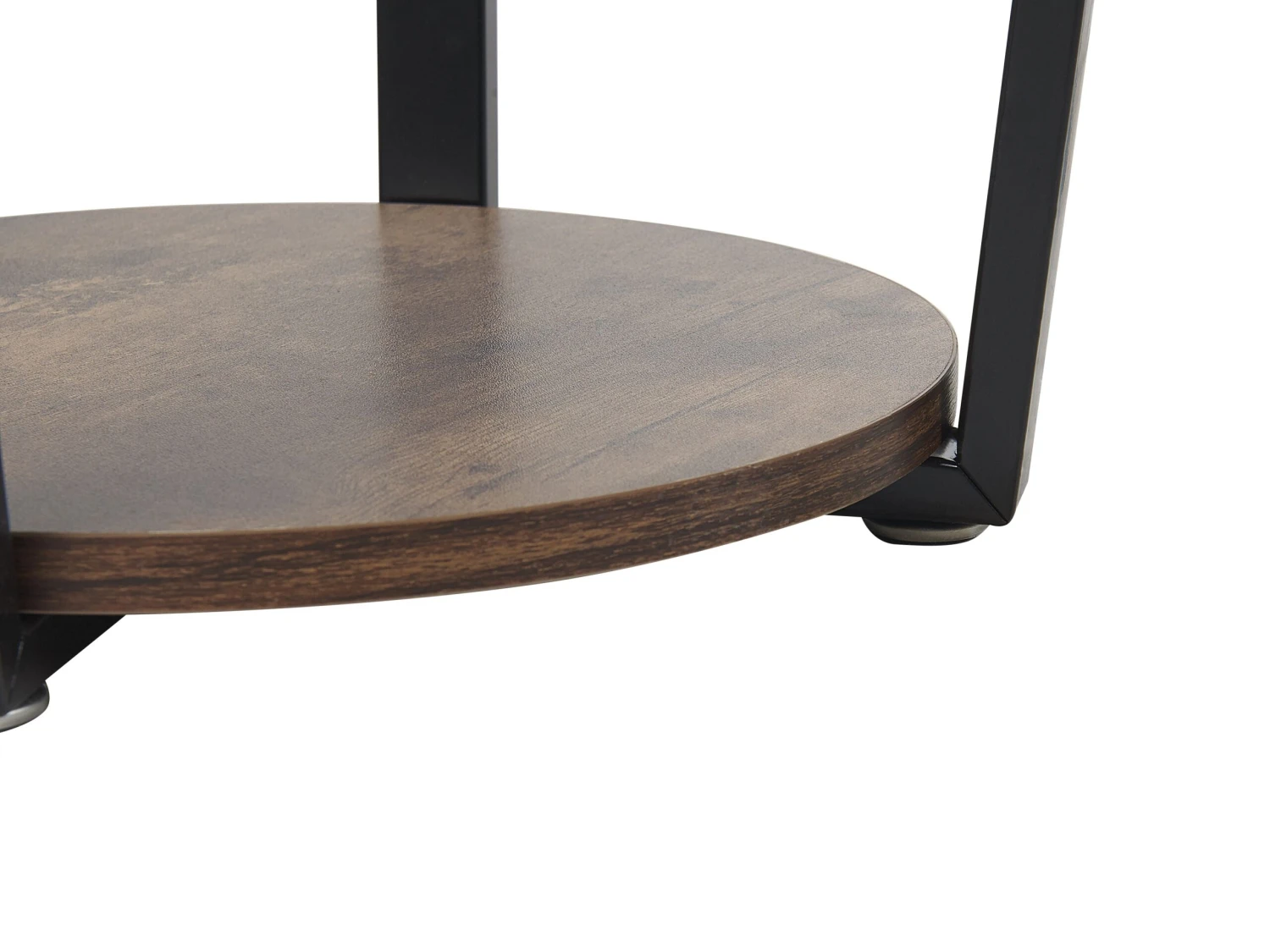 Side Table Dark Wood With Black ORICK - Image 4