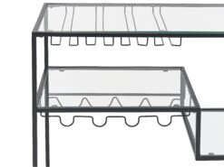 Metal Drinks Trolley With Glass Top Black MARCOLA -Furniture Store undef src sa picid 821267 type whitesh image