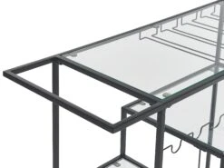Metal Drinks Trolley With Glass Top Black MARCOLA -Furniture Store undef src sa picid 821268 type whitesh image