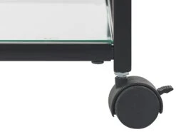 Metal Drinks Trolley With Glass Top Black MARCOLA -Furniture Store undef src sa picid 821269 type whitesh image