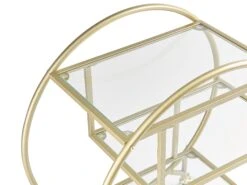Metal Drinks Trolley Gold With Glass Top COLTON -Furniture Store undef src sa picid 821283 type whitesh image
