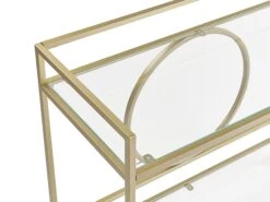 Metal Drinks Trolley With Glass Top Gold KERRY -Furniture Store undef src sa picid 821300 type whitesh image