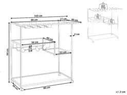 Metal Drinks Trolley With Glass Top Black MARCOLA -Furniture Store undef src sa picid 821331 type whitesh image