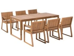 6 Seater Acacia Wood Garden Dining Set SASSARI